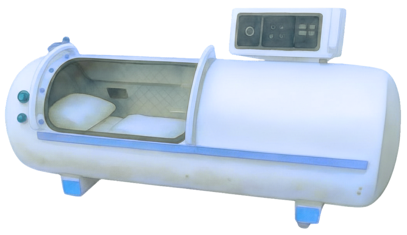 watercolor hyperbaric oxygen chamber image
